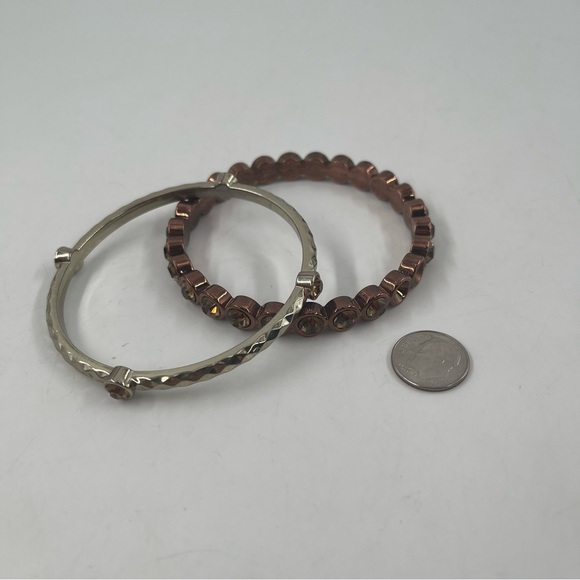 Graziano Set of 2 - Women’s Signed Amber Gemstone 7” Bangle Bracelets. - Picture 2 of 11